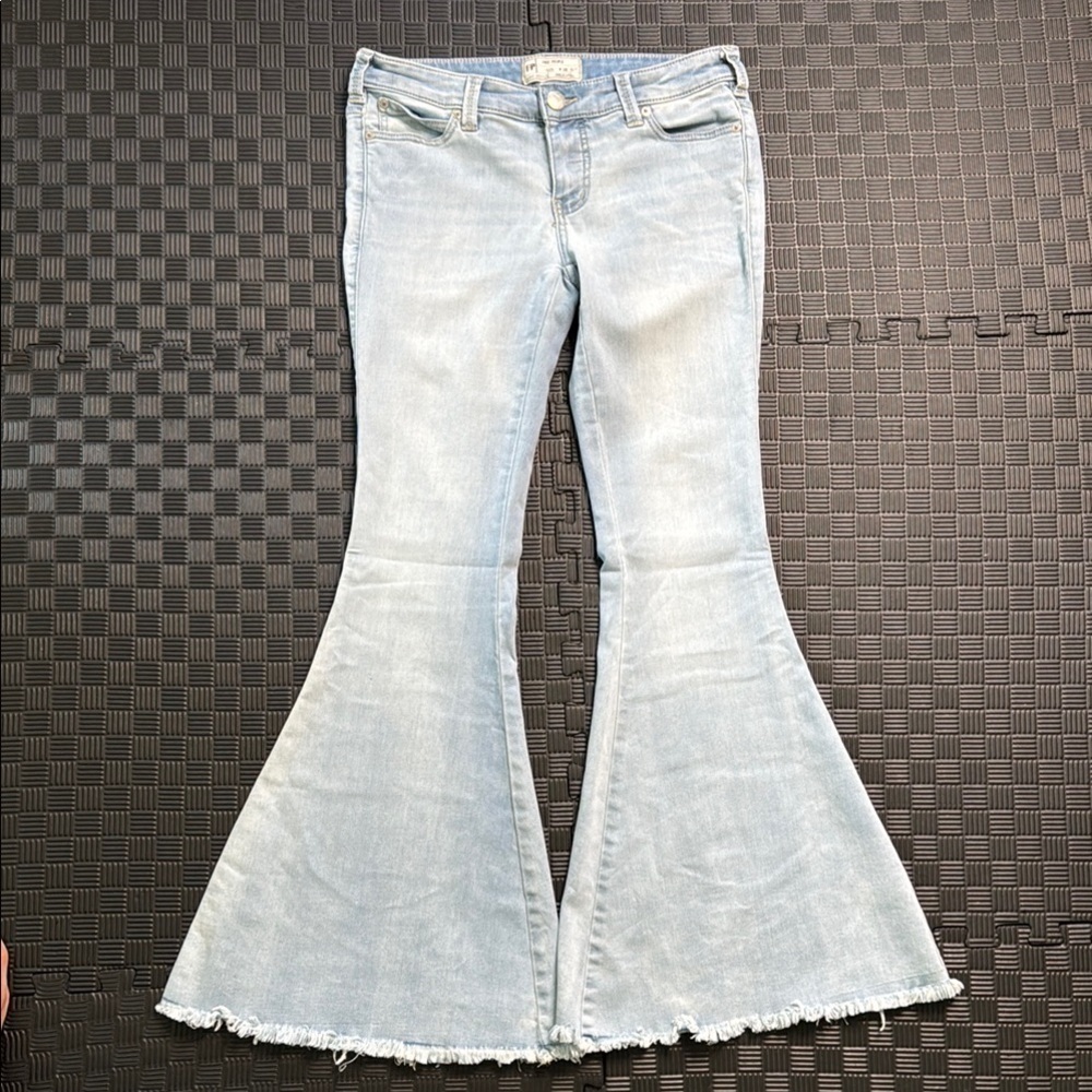 Free People Flare Blue Denim Jeans
